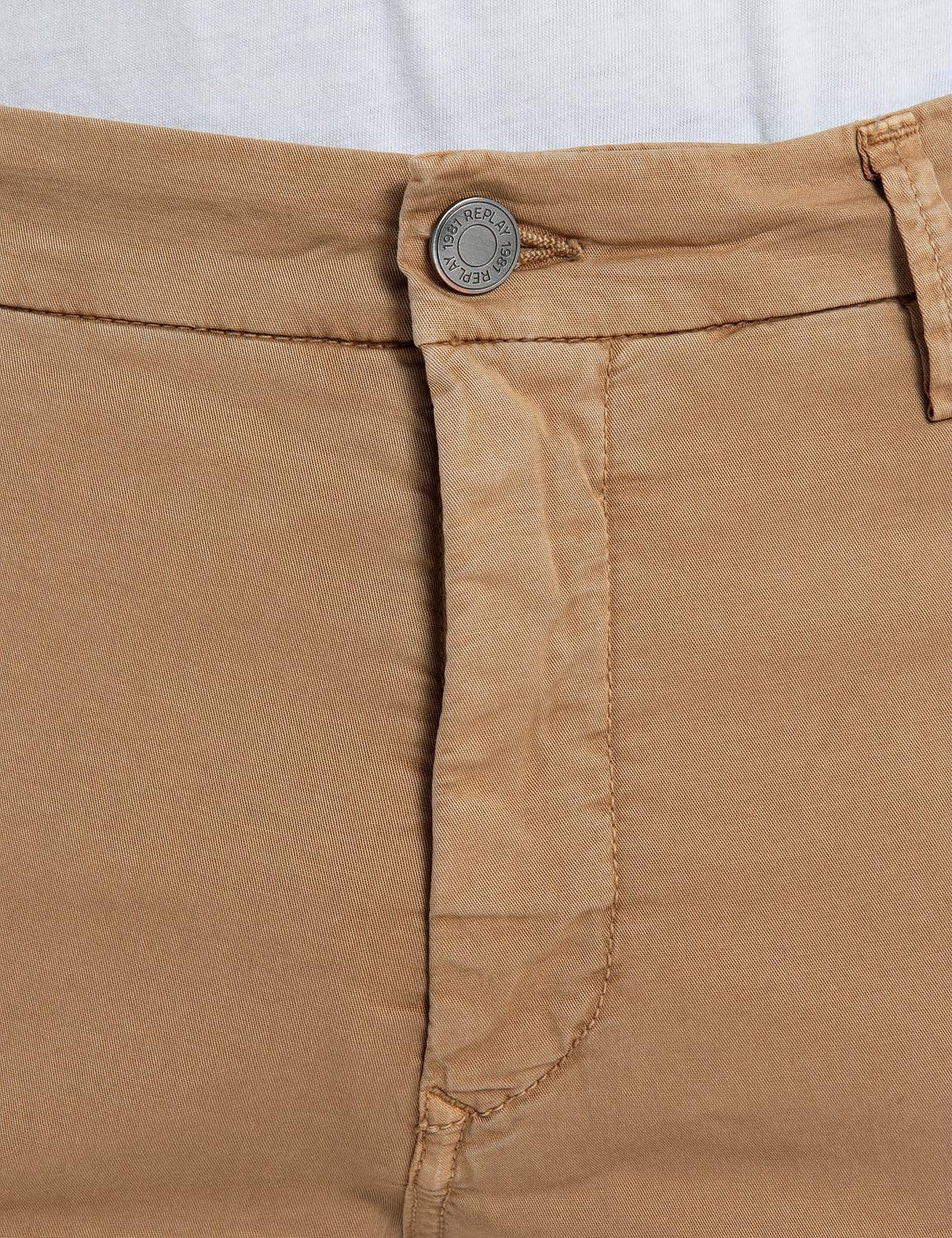 Replay Herren Chino Hose Benni Regular-Fit mit Stretch 36W / 32L Havana 325, 36W / 32L Havana 325