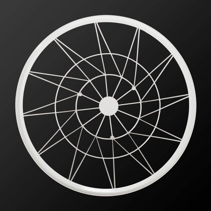 PrimoLiving Design Beistelltisch Weiss mit Deckel - Metall Drahtkorb mit Holzdeckel "Diagonal" P-840