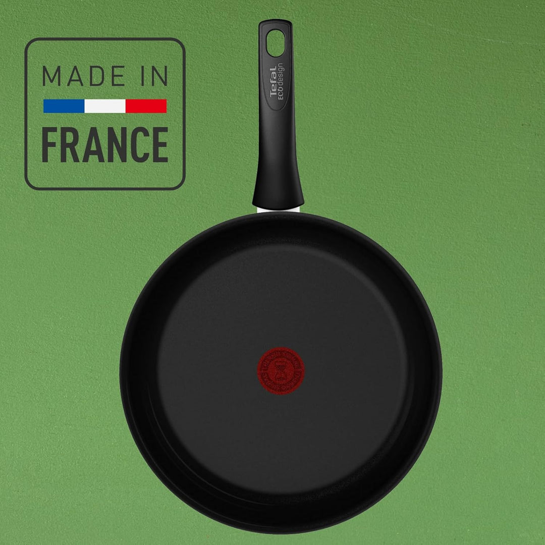 Tefal C43519 Renew On Black Wokpfanne 28 cm | Keramikversiegelung | umweltfreundlich recycelt | Ther