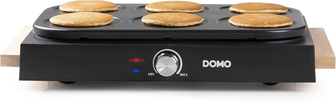 DOMO DO8719W Gourmet-Set Wok-Set/Pancake- Holzdesign - 6 Personen Wooden finish, Wooden finish