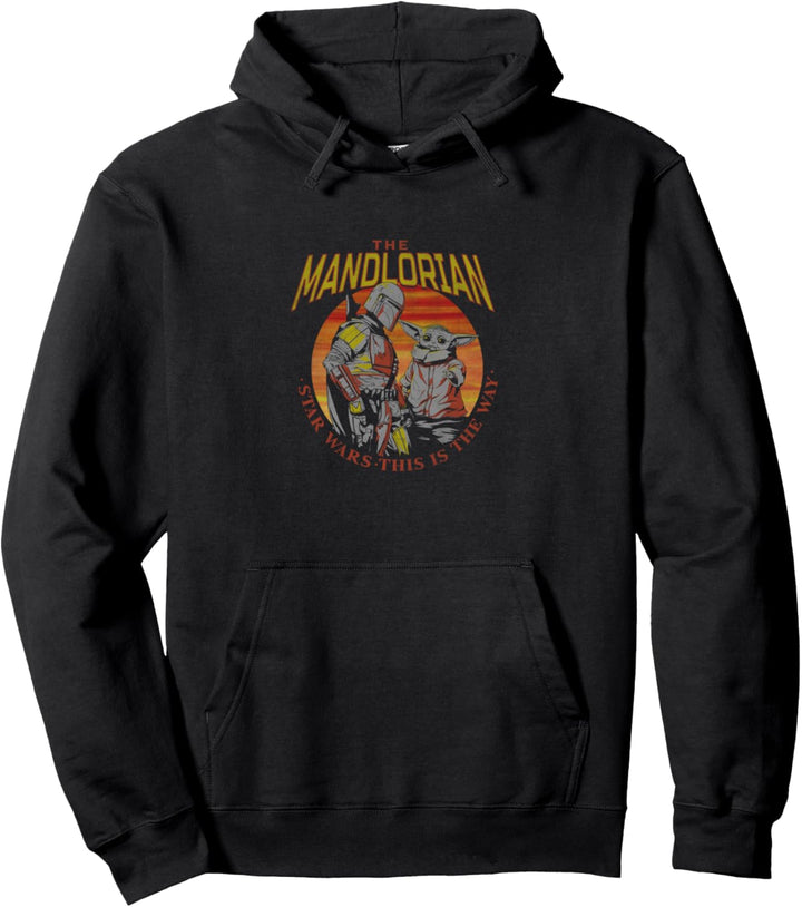 Star Wars: The Mandalorian Retro Sunset Pullover Hoodie
