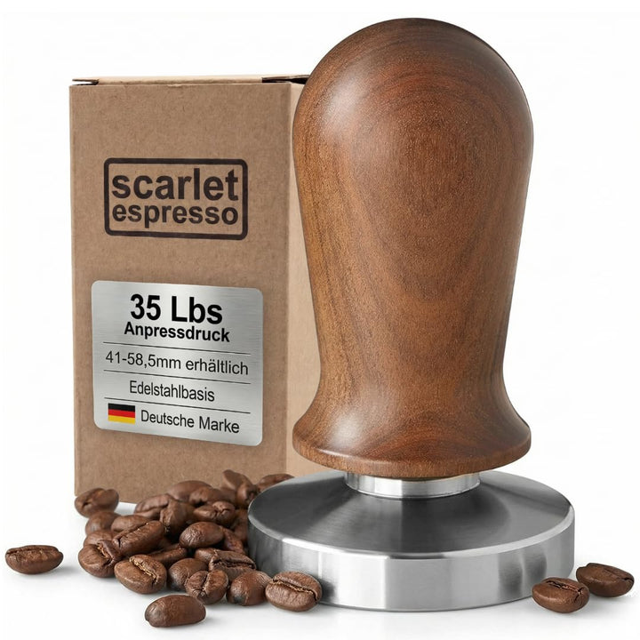 scarlet espresso | Tamper »Perfetto« für Barista; auf 35 lbs Anpressdruck kalibiriert; mit Alu- oder