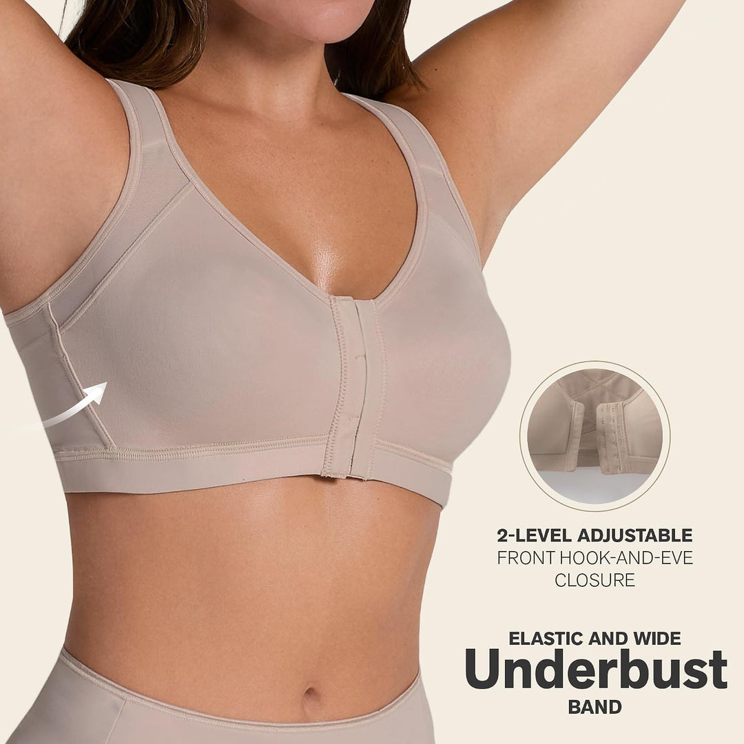 Leonisa Damen Haltungskorrektur BH, Sport BH mit Rücken Geradehalter Funktion 70B Beige, 70B Beige