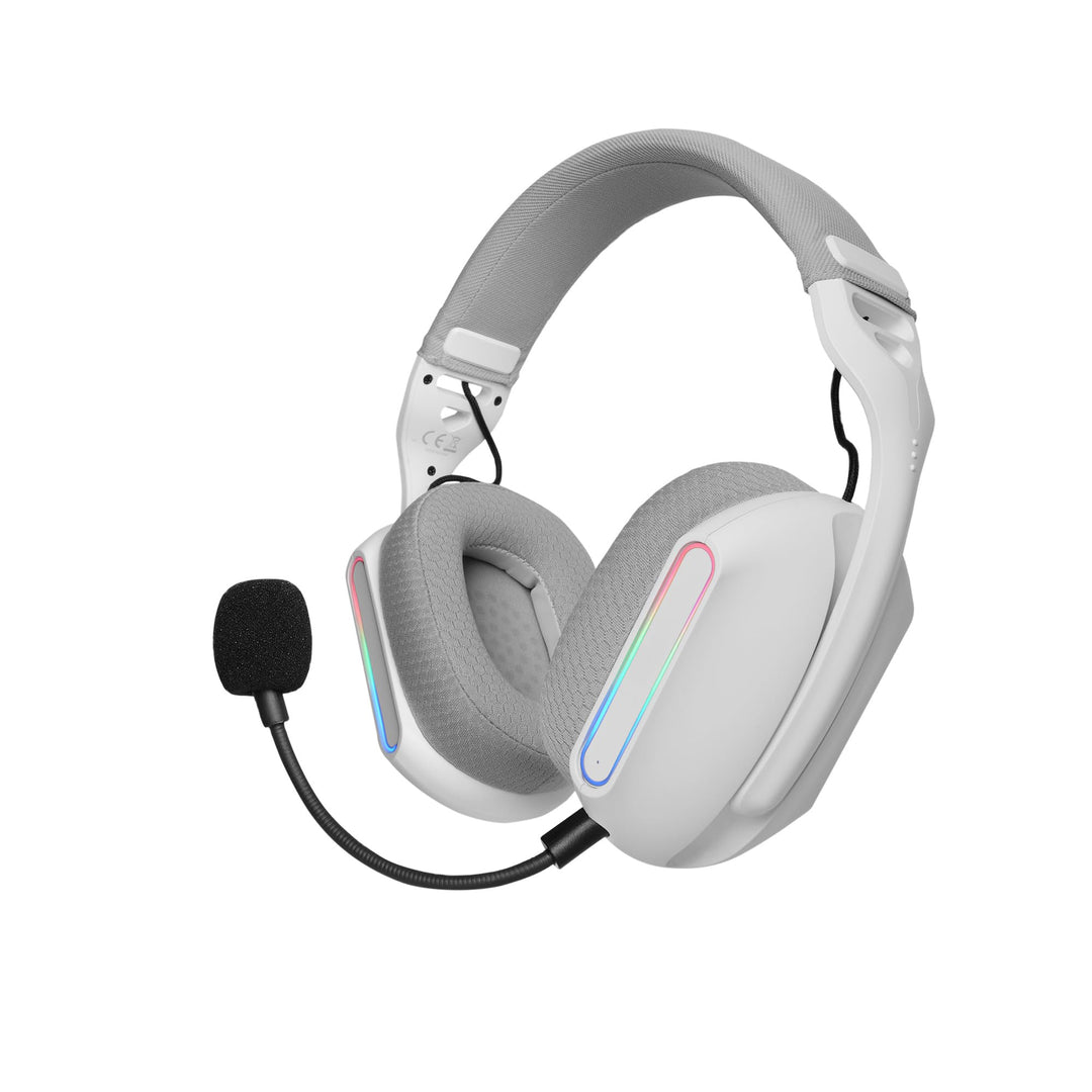 Mars Gaming MHW-PRO, Kabelloses Gaming-Headset ARGB Flow, 3D Surround Sound 7.1, Bluetooth 5.3 + 2.4