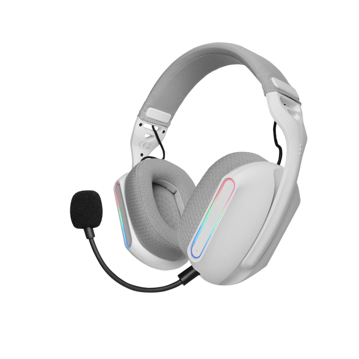 Mars Gaming MHW-PRO, Kabelloses Gaming-Headset ARGB Flow, 3D Surround Sound 7.1, Bluetooth 5.3 + 2.4