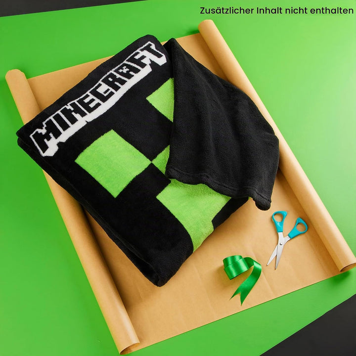 Minecraft Decke mit Ärmeln für Jungen - Decke zum Anziehen für Kinder und Teenager - Onesize Decke m