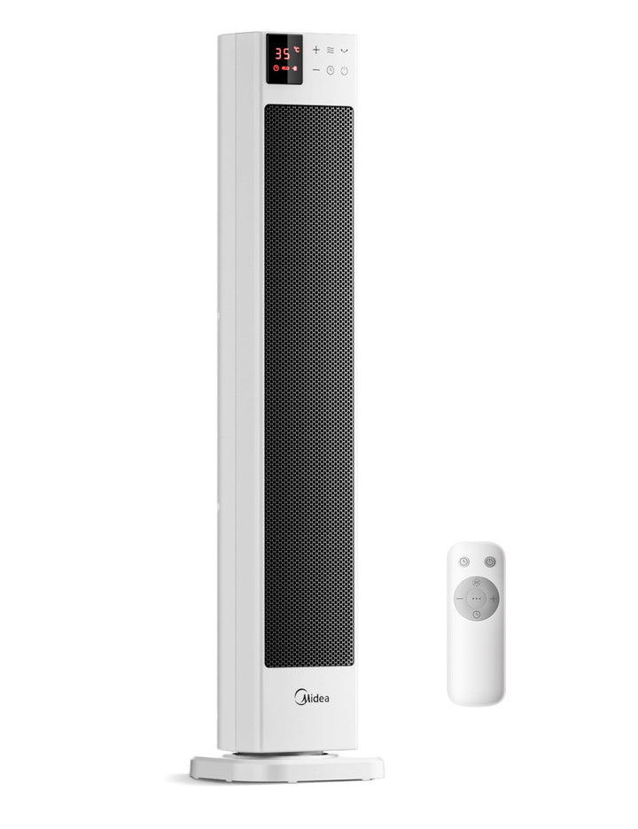 Midea NTH20-22GR(WH) Heizlüfter Energiesparend Leise mit Fernbedienung,PTC 2000 Watt Keramik Heizlüf