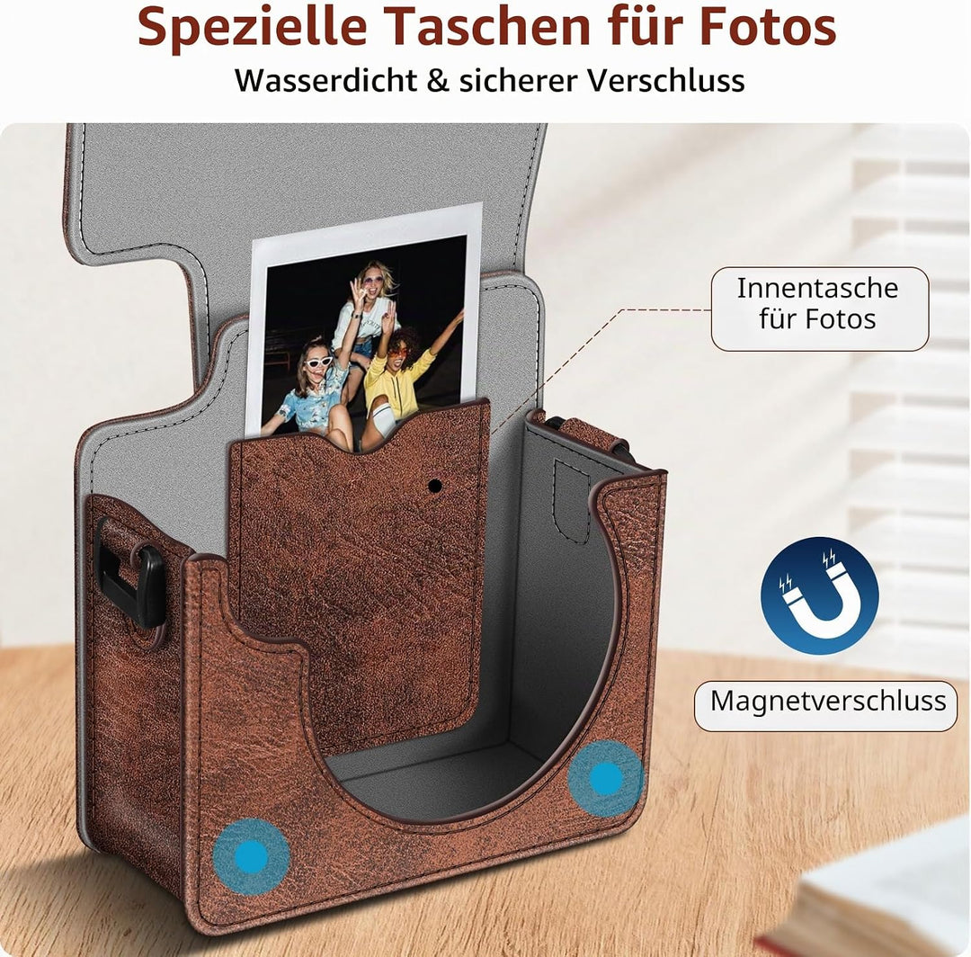FINTIE Schutzhülle für Fujifilm Instax Mini 41 Sofortbildkamera – Premium veganes Leder Tasche Cover