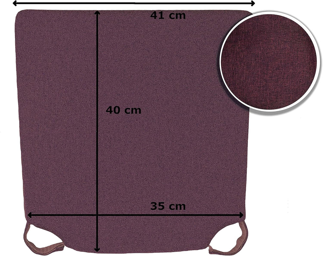 sunnypillow 4er Set Stuhlkissen mit Klettverschluss Polsterauflage Auflage für Stühle - Indoor/Outdo