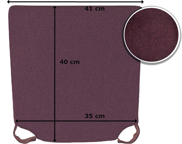 sunnypillow 4er Set Stuhlkissen mit Klettverschluss Polsterauflage Auflage für Stühle - Indoor/Outdo