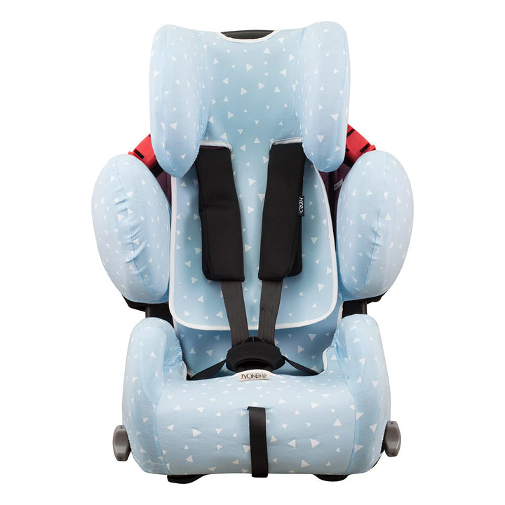 JYOKO KIDS Bezug für Autositz kompatibel mit Recaro Young Sport Hero, aus Baumwolle (Blue Sparkles),