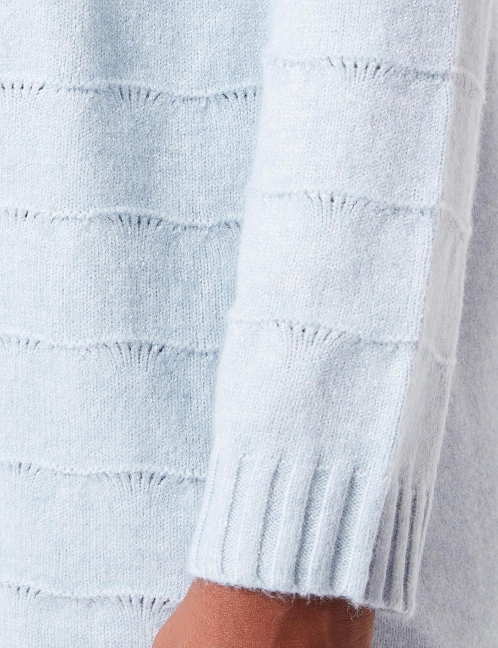 ONLY Damen Onlkatia Ls Struct Open Card Cc KNT Strickjacke, Cashmere Blue/Detail:melange
