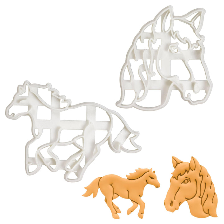 2er Pferd Ausstechformen (Formen: Pferdekopf und Laufendes Pferd), 2 Teil