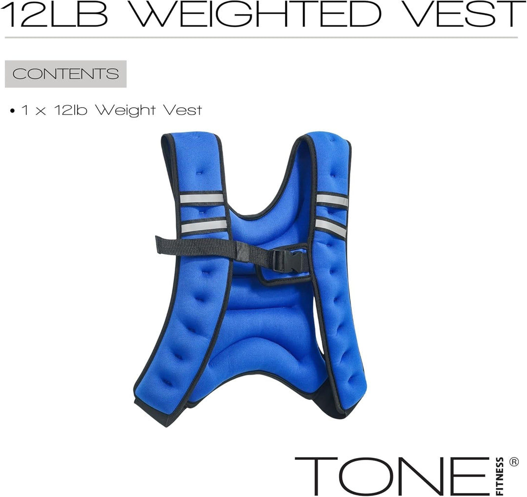 Tone Fitness Gewichtsweste, 5,4 kg blau, blau