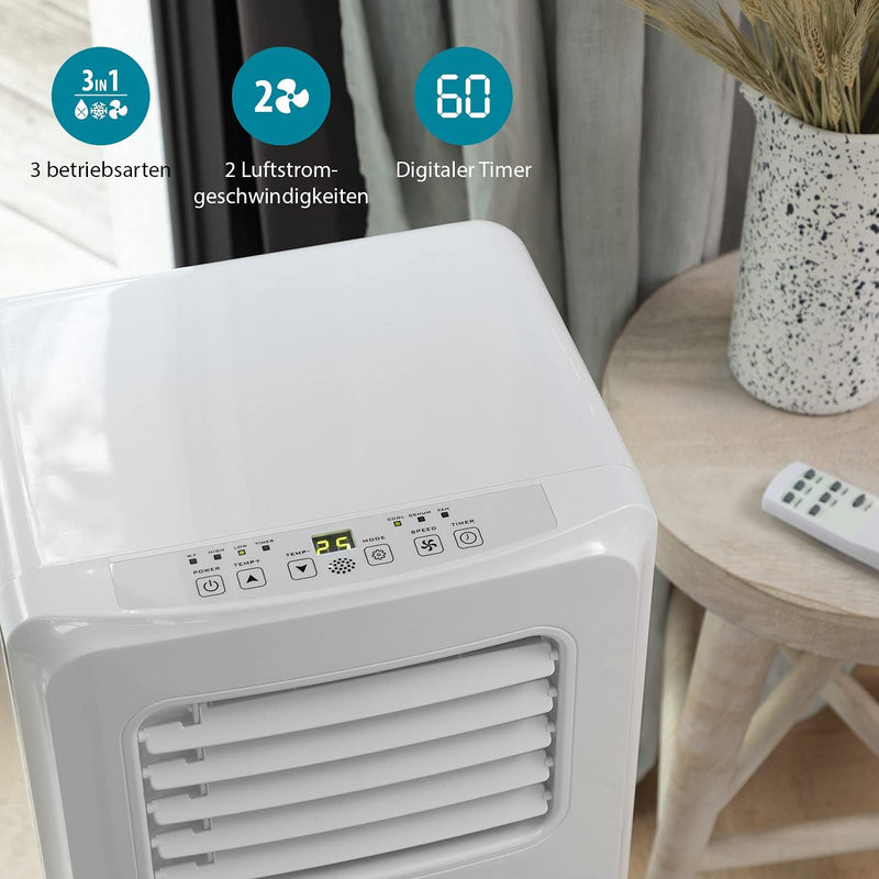 Tristar AC-5531 Mobile Klimaanlage – Kombinierte Kühl-, Entfeuchtungs- und Ventilatorfunktion – mit