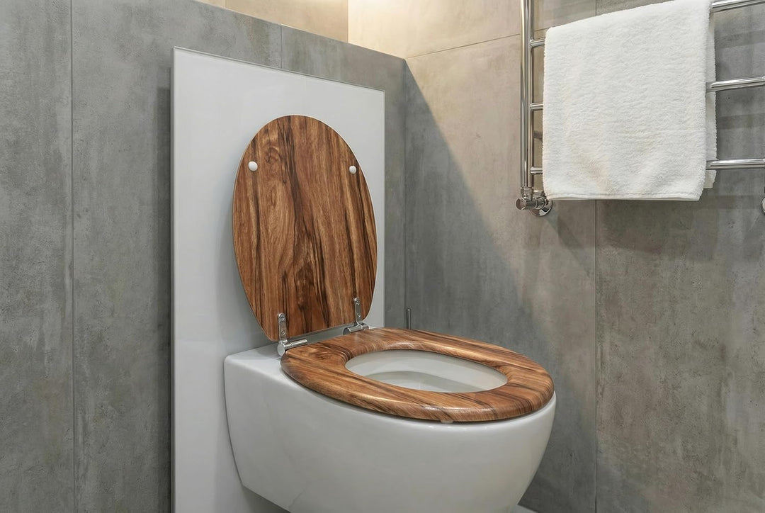 SINOBATH WC Sitz mit Absenkautomatik, Hochwertige und Stabile Qualität aus Holz, Viele Schöne WC Sit