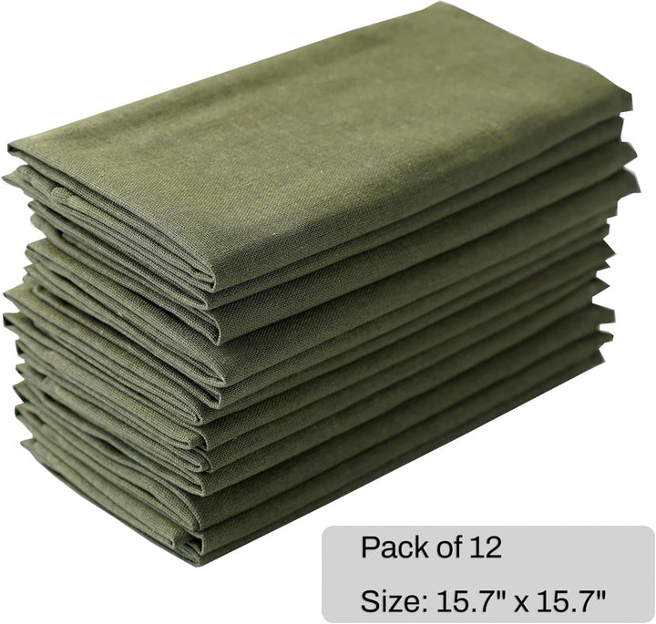 weich Polyester -Leinen gemischt Abendessen Cloth Servietten, 12 Stück (40 x 40 cm), für Veranstaltu