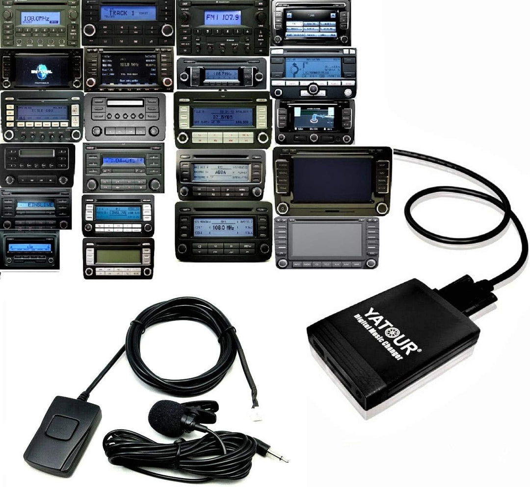 Yatour YTM06-VW12-BT+KEY3 digitaler Musikadapter USB, SD, AUX, Freisprecheinrichtung Bluetooth VW 12