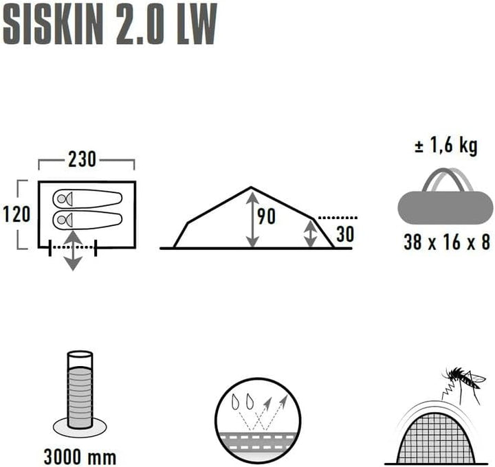 High Peak Siskin 2.0 LW Zelt grün
