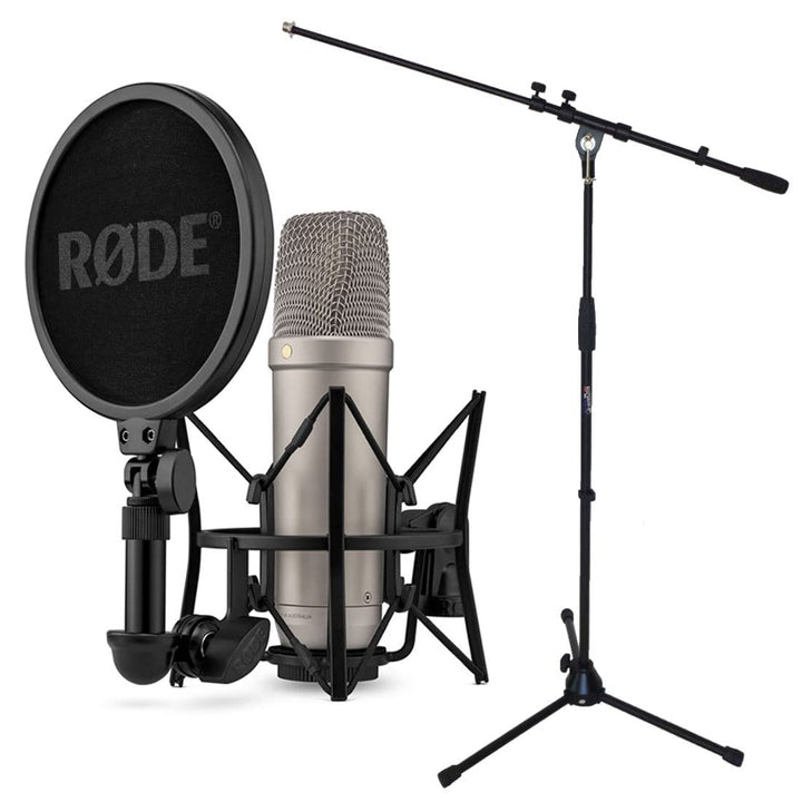Rode NT1 5th Generation XLR USB Studio-Mikrofon + keepdrum MS106 Galgen- Mikrofonständer Rode NT1-5t