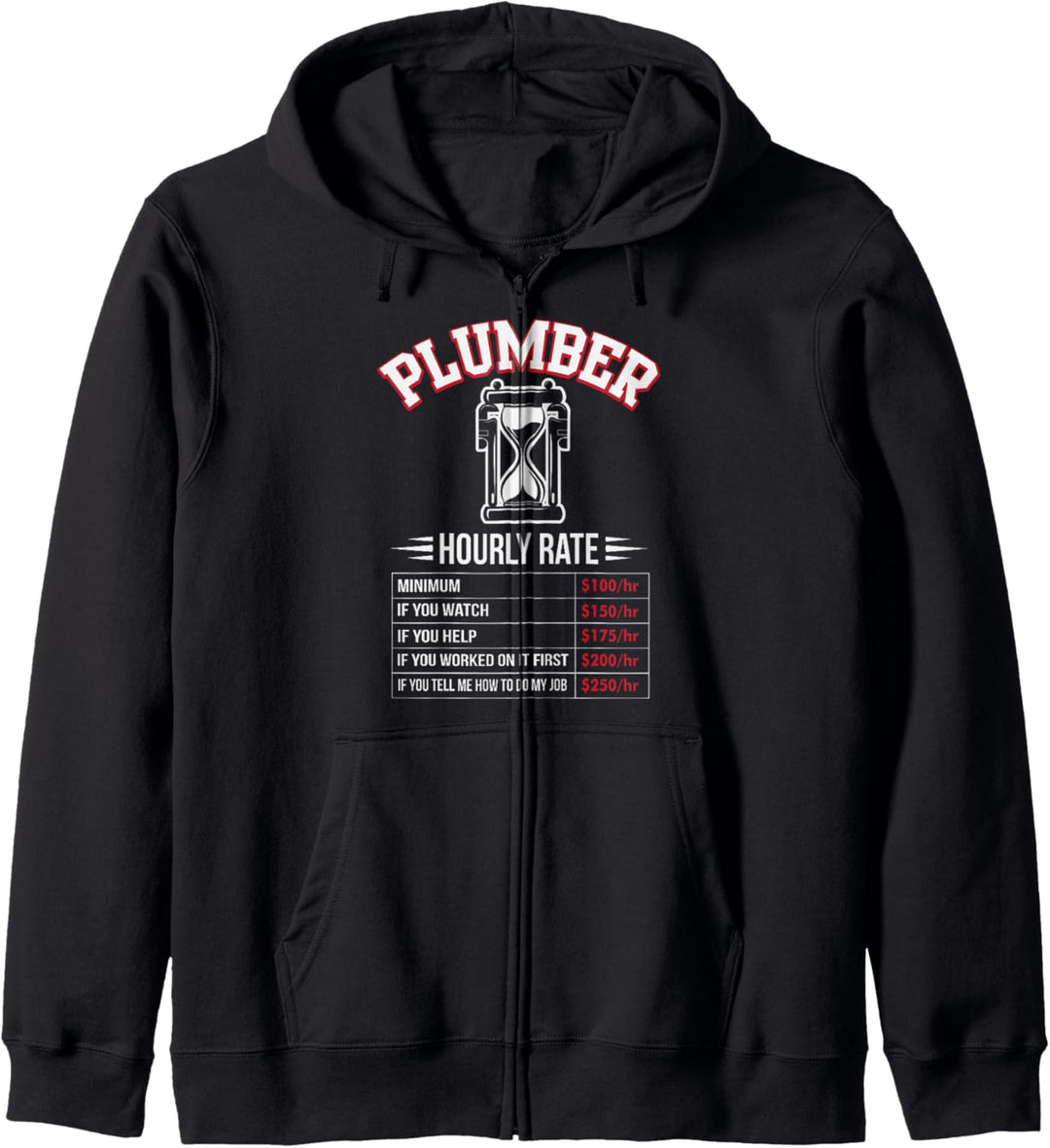Lustiger Klempner-Stundensatz Kapuzenjacke