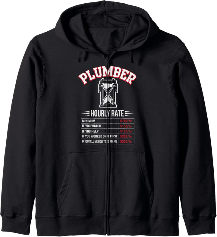 Lustiger Klempner-Stundensatz Kapuzenjacke