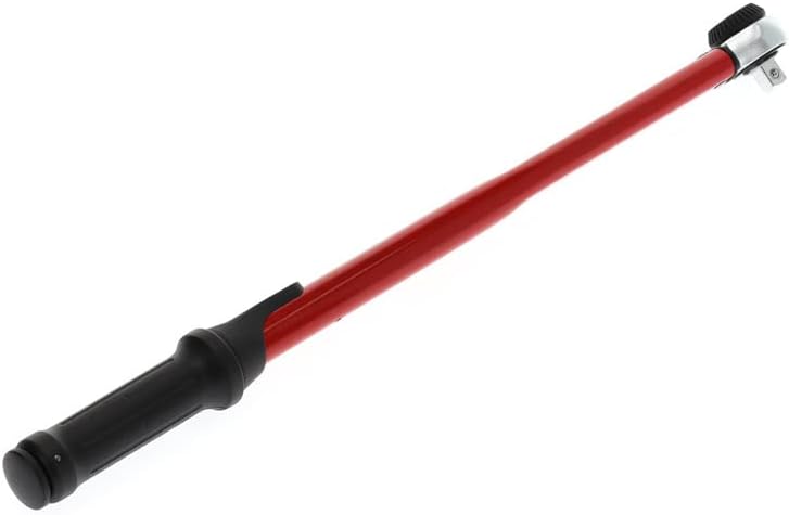 GEDORE red Drehmomentschlüssel für Links- und Rechtsgewinde, 1/2 Zoll, 60-300 Nm, Stahlrohr, Rot/Sch