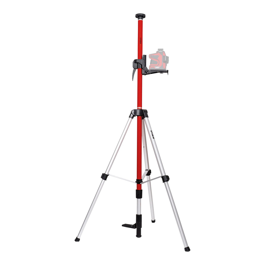 STIER Teleskopstange für Kreuzlinienlaser 360 cm, Lasermessgeräte & Zubehör, 20 - max. 365 cm Höhe,