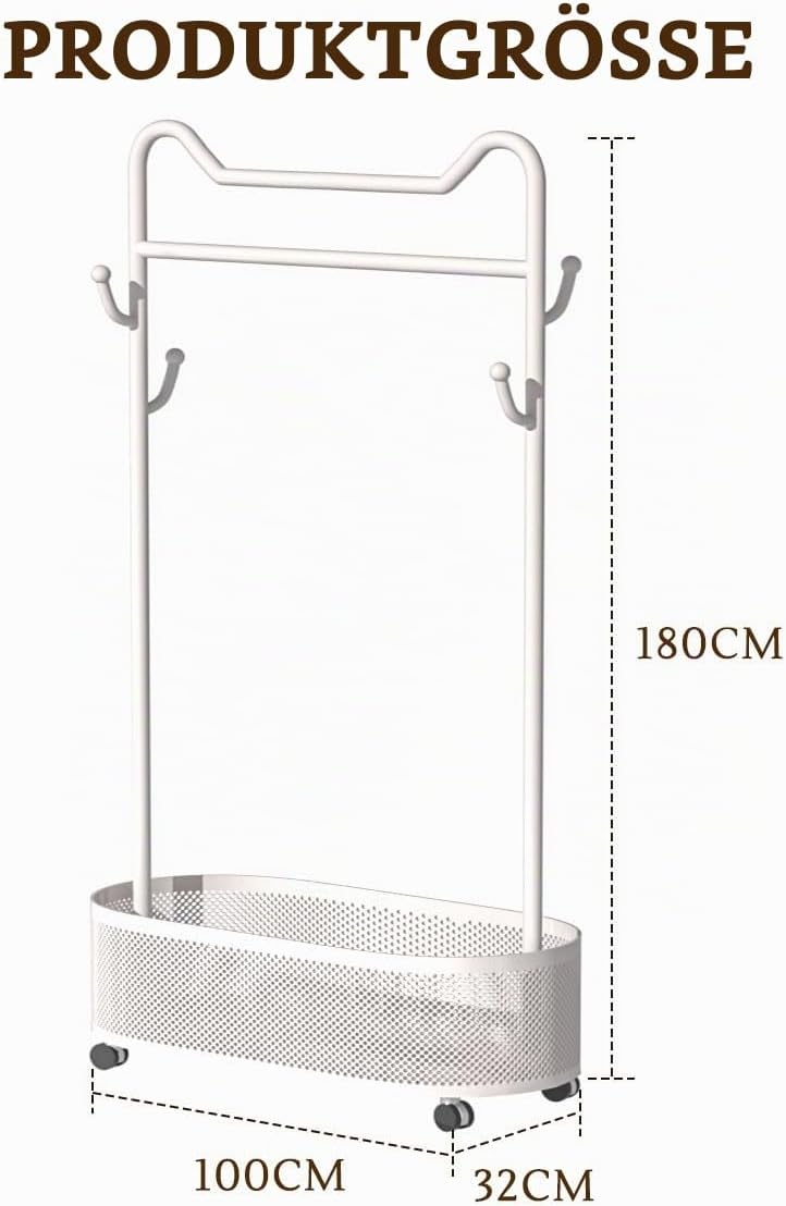 Metall-Kleiderständer Kleiderständer Home Clothing Rack mit Lagerung Regal für hängende Kleidung Män