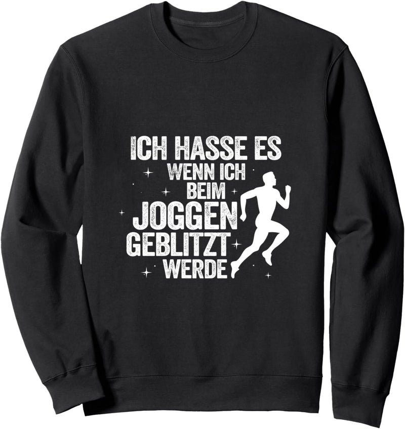 Beim Joggen geblitzt werden laufen Sport Fitness Blitzer Sweatshirt