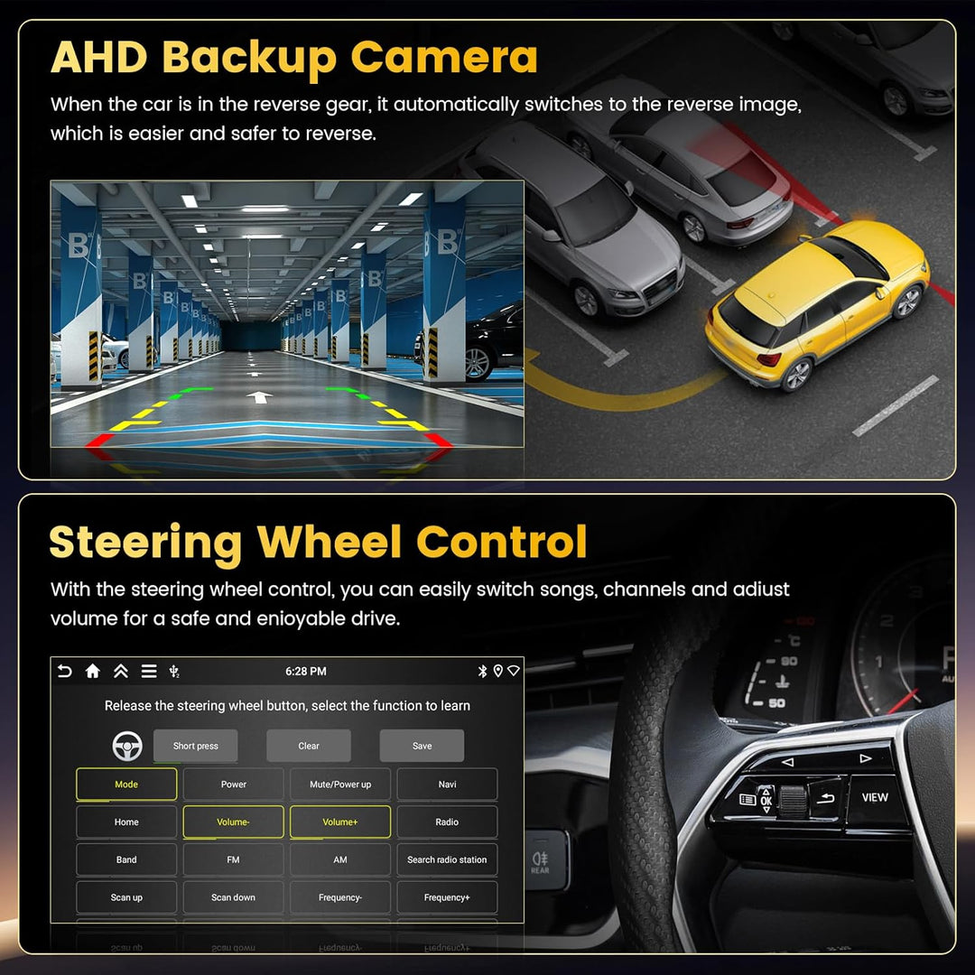 4+64GB Android 15 Autoradio für Seat Leon 2005-2012 Wireless Carplay Android Auto, 9 Zoll Touchscree