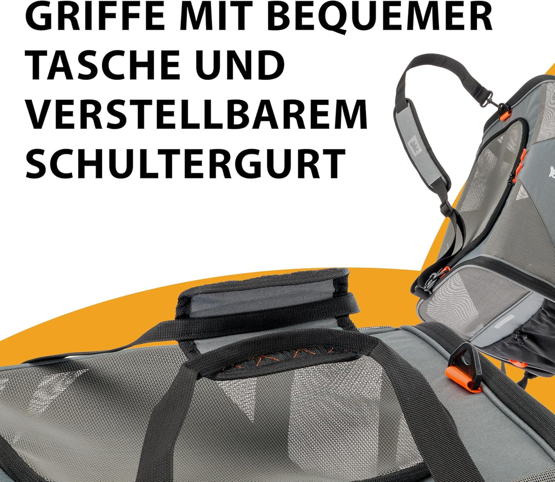 Ferplast Hundebox Voyager Carrier, Transportbox Katze, Hundetasche, verstellbare Griffe und Schulter