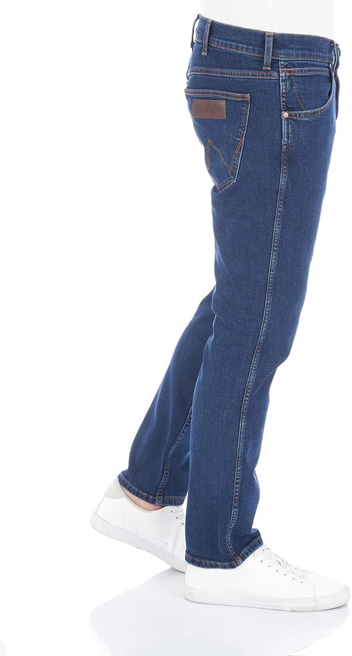 Wrangler Jeans Herren Stretch Regular Straight Fit Greensboro Jeanshose Denim Blau Schwarz 30 31 32