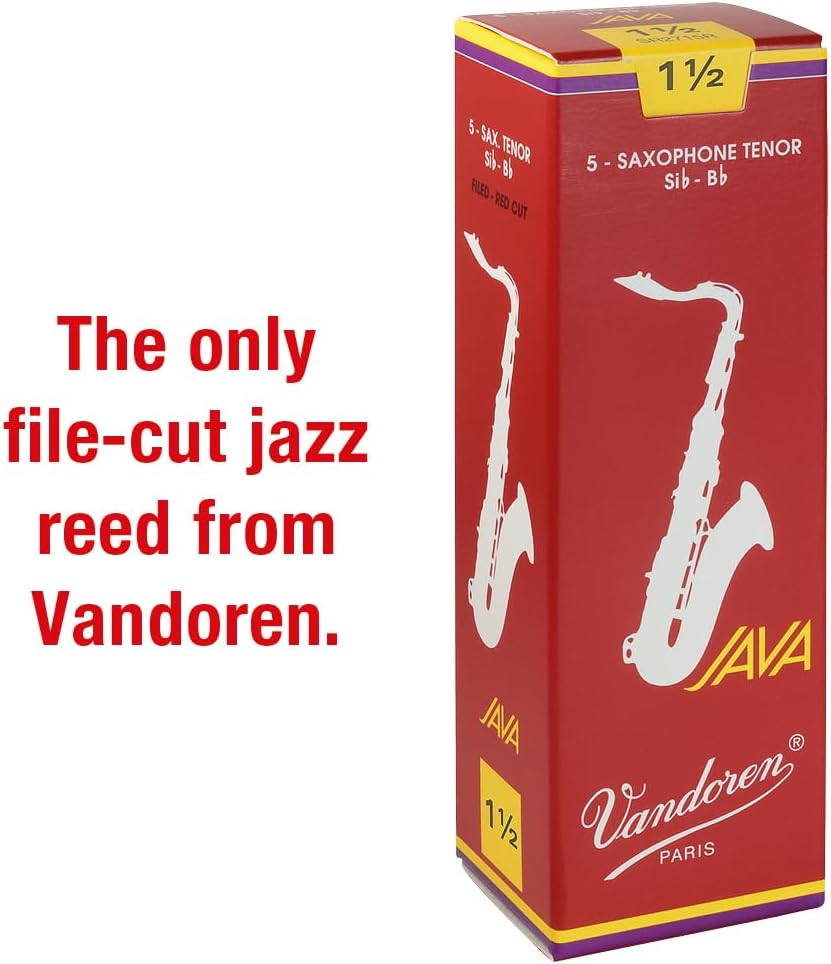 Vandoren Blatt JAVA RED Tenorsaxophon 1,5 sehr leichte Ansprache