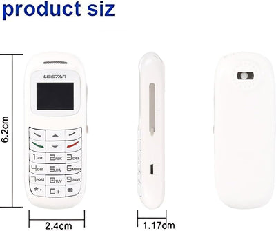 Hipipooo Mini Kleinstes Mobiltelefon BM70, Mini Wireless Dialer, Bluetooth Tiny Headset Weiss, Weiss