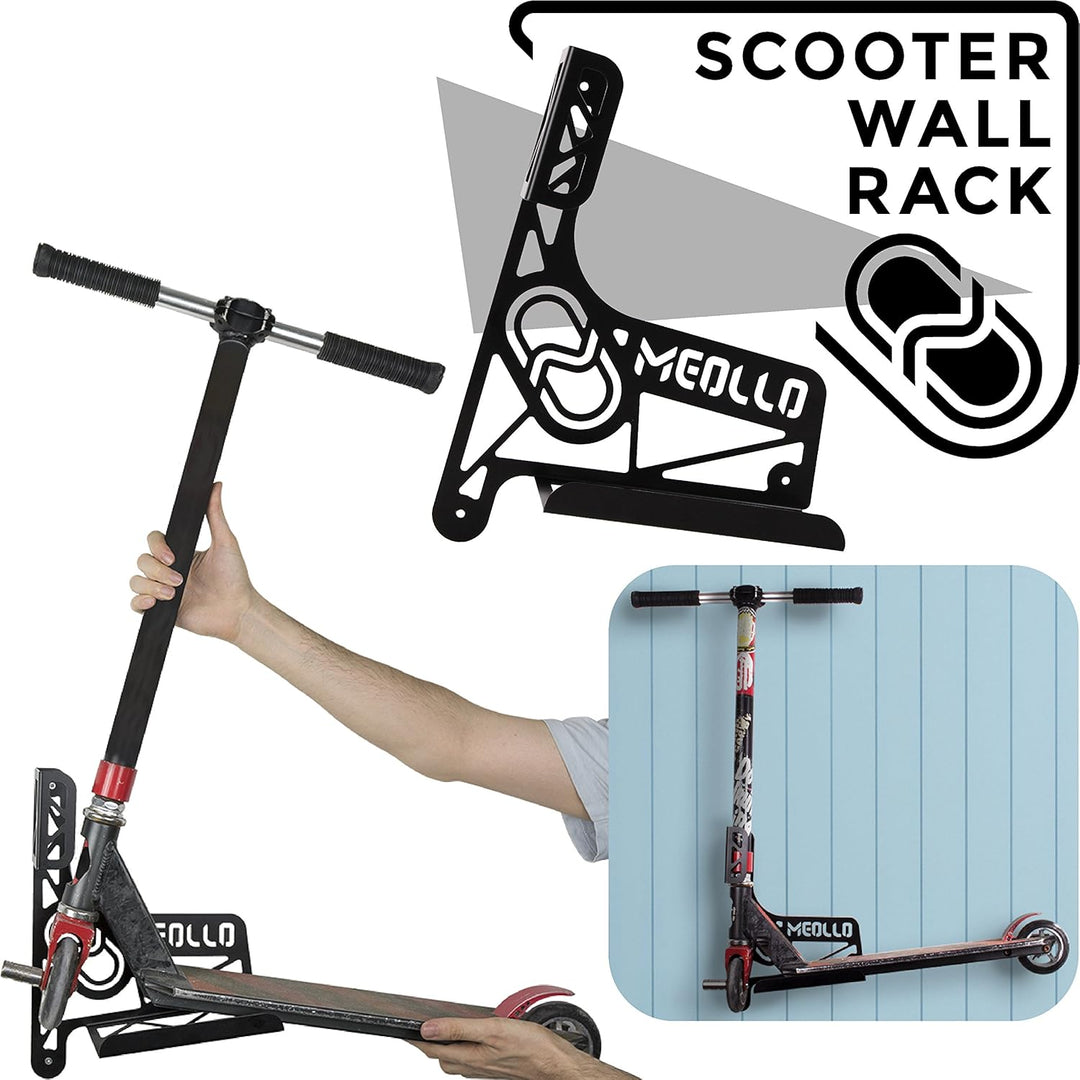 Kinderroller Scooter Wandhalterung (100% Stahl), Schwarz
