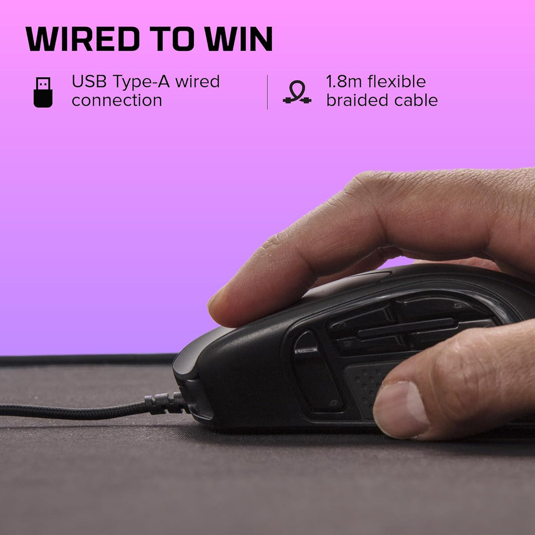HyperX Pulsefire Raid – Ergonomische – 11 programmierbare Tasten RGB Gaming Maus Wired Pulsefire Rai