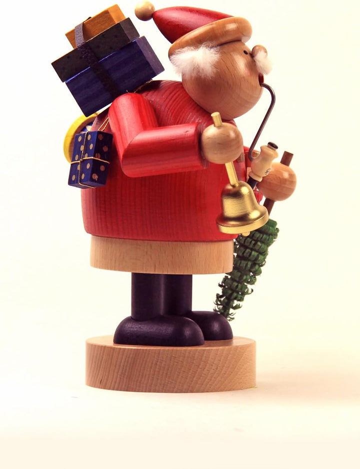 KWO Olbernhau 21507 Räuchermännchen Weihnachtsmann, 18 cm