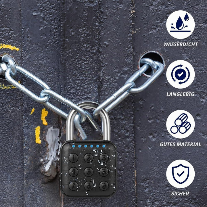 mizikuu Elektronisches Zahlenschloss, 6 Stellig Smart Lock Wetterfestes Schliessfachschloss Vorhänge