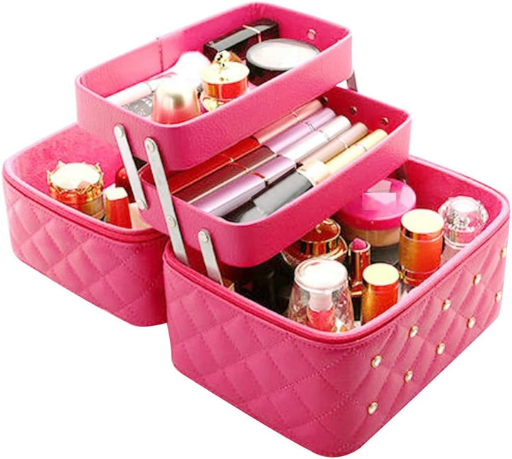 Kosmetikkoffer Makeup Box Kosmetiktasche Schminkkoffer für Reisen Dienstreise weich 3 verfügbare Ebe