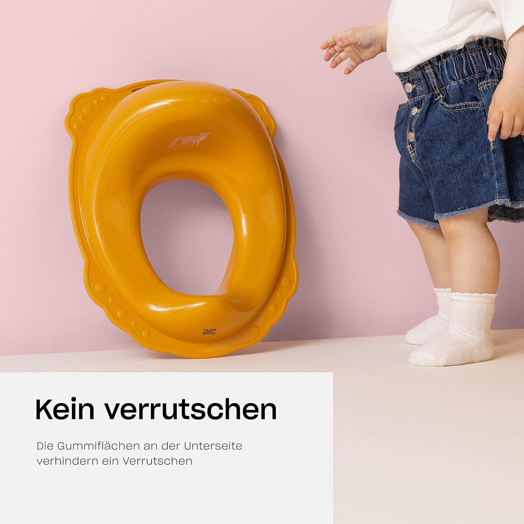 Hylat Baby Kinderhocker & Kindertoilettensitz Set - Rutschfester Tritthocker + Toilettenaufsatz für