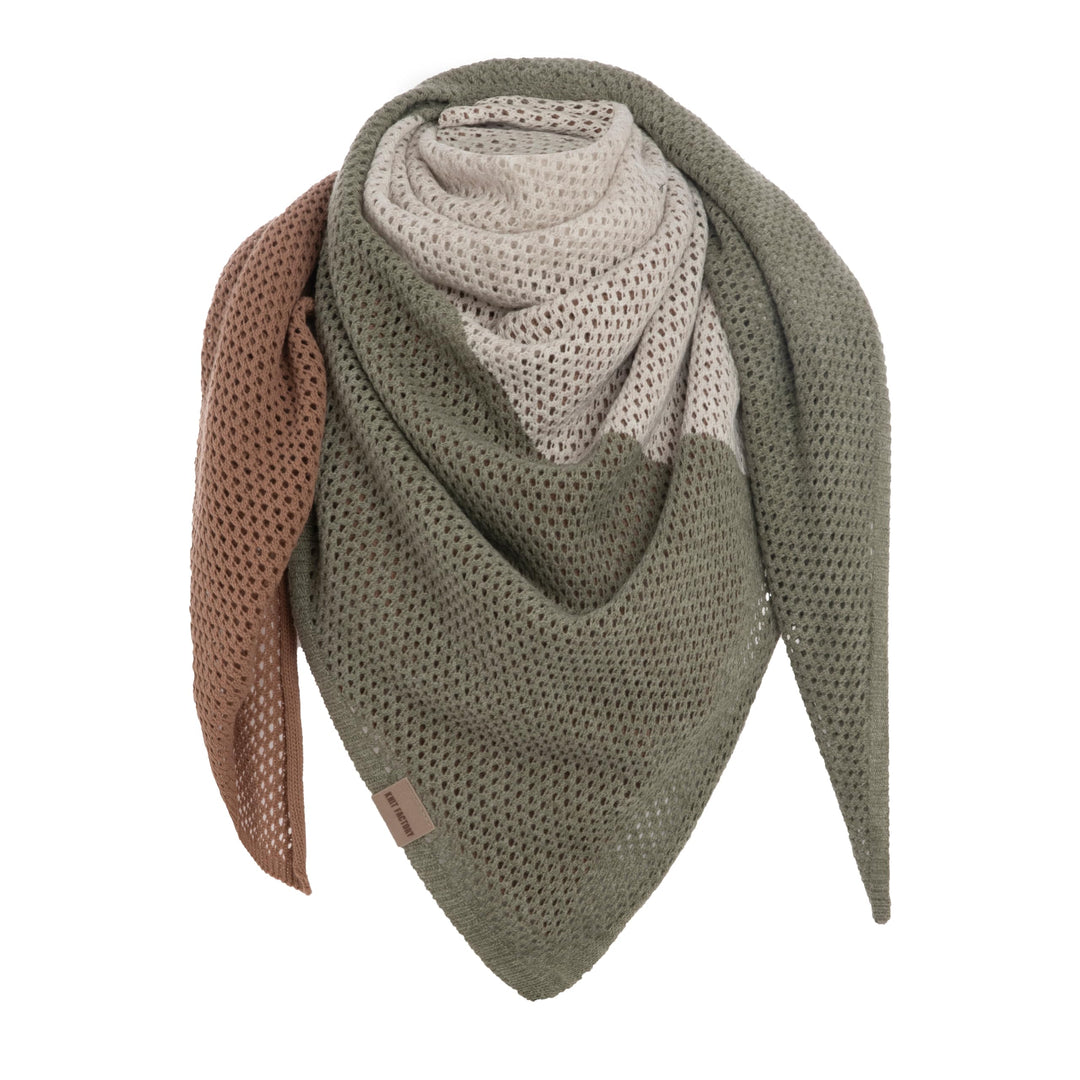 KNIT FACTORY - Lacey Stricktuch - Quadratisches Halstuch aus 30% Wolle und 70% Polyacryl - Umschlagt