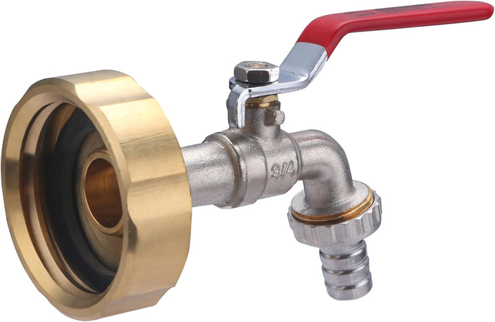 AROZ Wasserhahn, Vierteldrehung + Adapter S60 – weiblich 20 x 27 (3/4) Robinet quart de tour, Robine