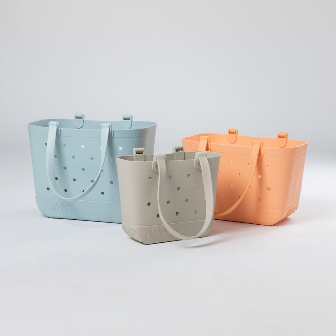 Simple Modern Strandtasche aus Gummi | Grosse Wasserdichte Tragetasche mit Reissverschlusstasche für