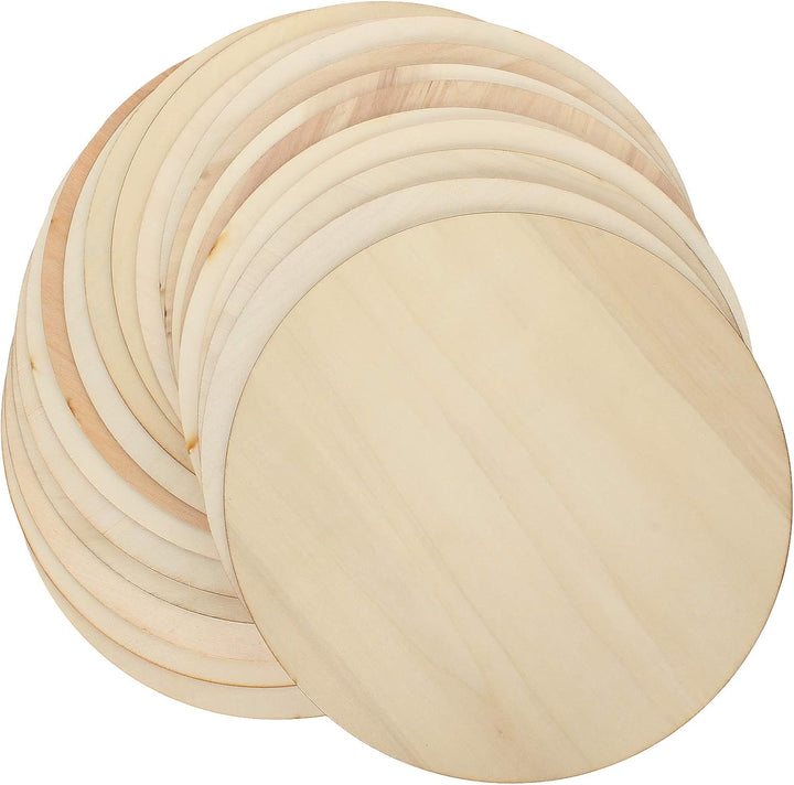 20 Stück Runde Holzscheiben 30 cm, 3mm Dick Holzplatte Rund, Unbehandelte Untersetzer rund Natur Hol