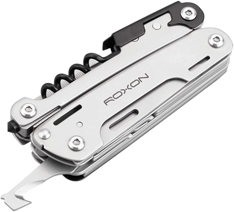 Roxon S801S STORM Multitool Zange, Outdoor Multi Tool, Multitool mit extra Bits Gruppe und schwarzem