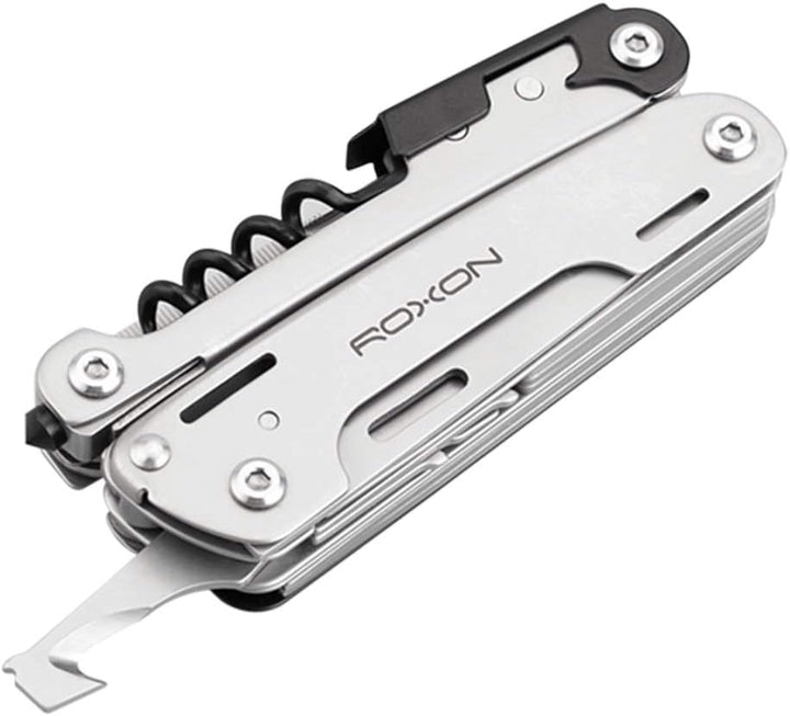 Roxon S801S STORM Multitool Zange, Outdoor Multi Tool, Multitool mit extra Bits Gruppe und schwarzem