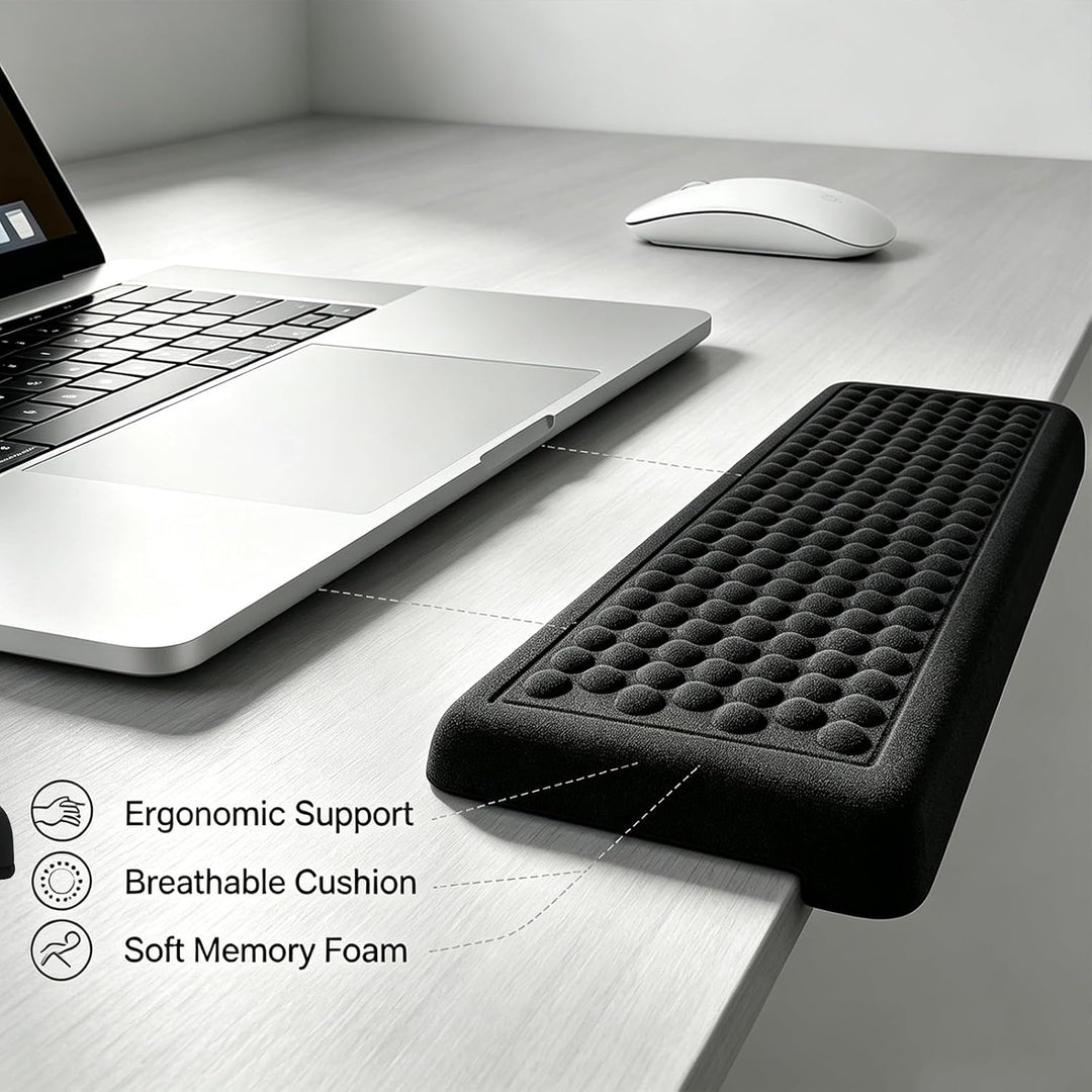 Armauflage Schreibtisch L-Form Memory-Schaum Handgelenkauflage, Tastatur Armauflage – ergonomisch, a