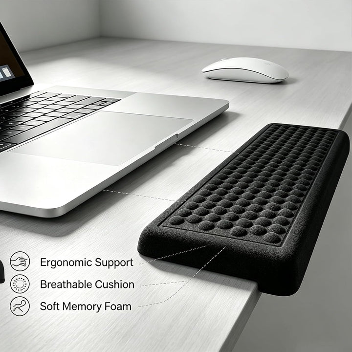 Armauflage Schreibtisch L-Form Memory-Schaum Handgelenkauflage, Tastatur Armauflage – ergonomisch, a