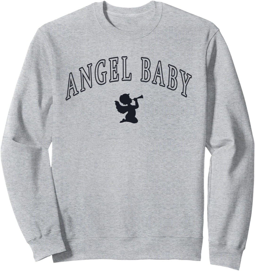 Engel Baby Buchstaben Engel Engel mit Horn Grafik Sweatshirt